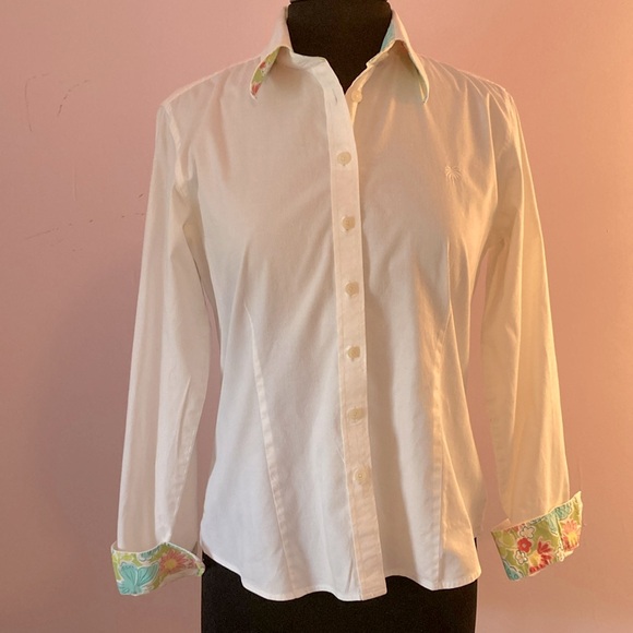 Lilly Pulitzer Tops - Lilly Pulitzer Floral Button-down Shirt